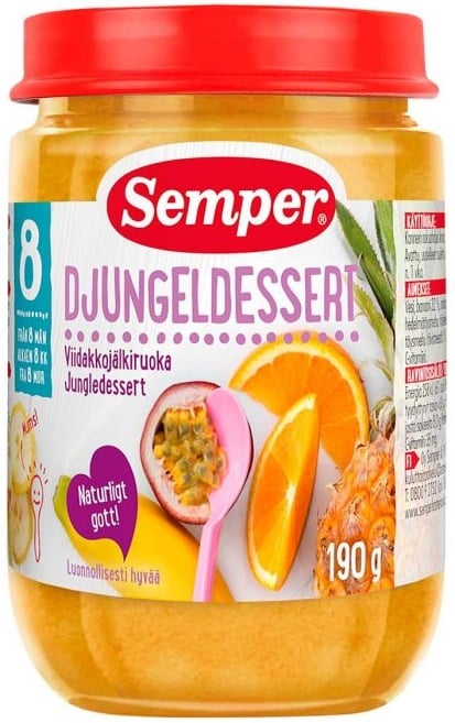 Semper Jungle dessert 190g 8 months